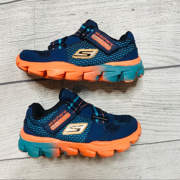 skechers blue and orange